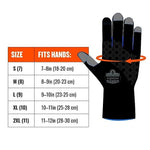 ProFlex 817WP Reinforced Thermal Waterproof Utility Gloves, Black, 2XL (17376)