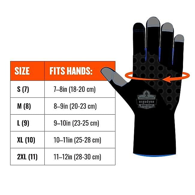 ProFlex 817WP Reinforced Thermal Waterproof Utility Gloves, Black, 2XL (17376)