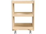 Flash Furniture Bright Beginnings Mobile 3-Tier Storage Cart, 25"H x 16"W x 16"D, Natural Birch Plywood (MK-KE24084-GG)