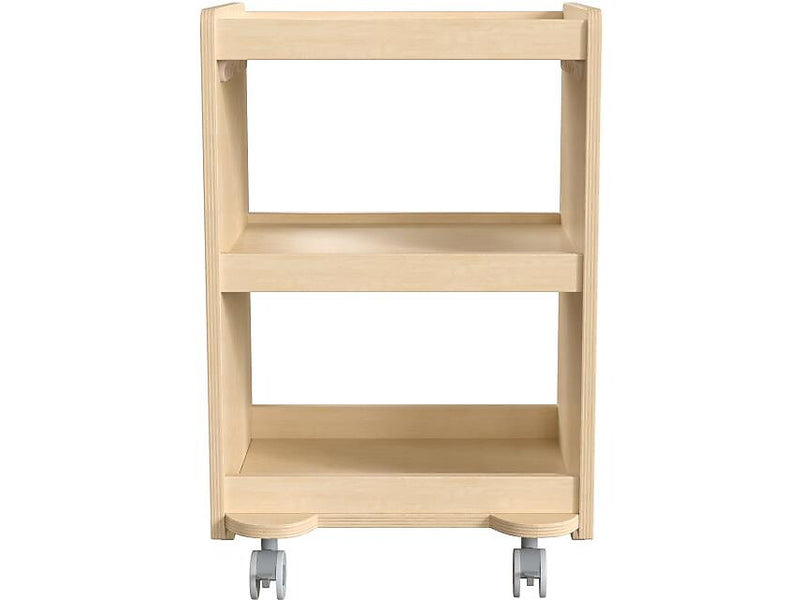 Flash Furniture Bright Beginnings Mobile 3-Tier Storage Cart, 25"H x 16"W x 16"D, Natural Birch Plywood (MK-KE24084-GG)