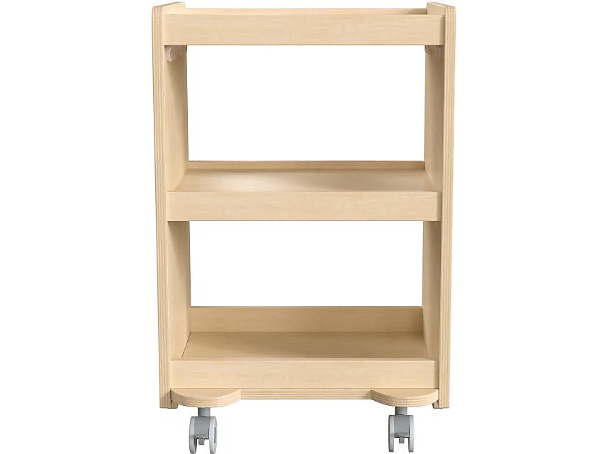 Flash Furniture Bright Beginnings Mobile 3-Tier Storage Cart, 25"H x 16"W x 16"D, Natural Birch Plywood (MK-KE24084-GG)