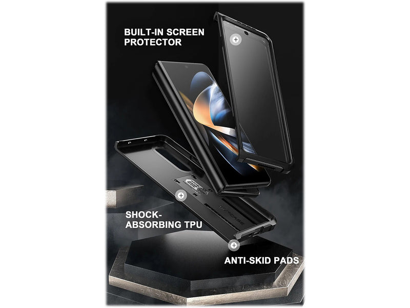 SUPCASE Unicorn Beetle Black Kickstand Case for Samsung Galaxy Z Fold4 (SUP-Galaxy2022-ZFold4-5G-Unicorn-SP-Blac)