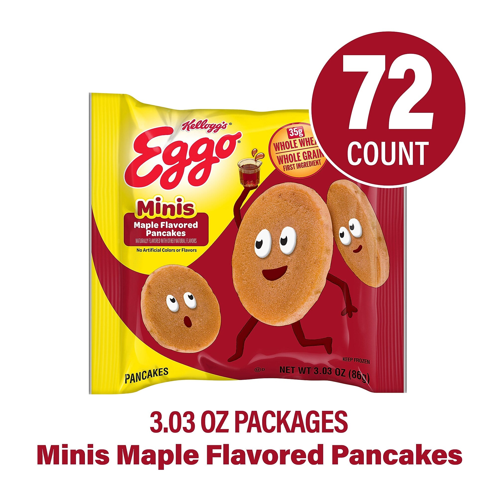 Eggo Bites Mini Maple Pancakes, 3.03 oz., 72/Pack (220-02469)