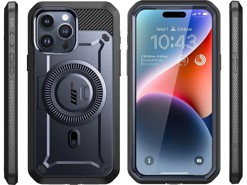 SUPCASE Unicorn Beetle PRO MAG Rugged Case for iPhone 15 Pro, Shock-Absorbing, Dark Blue