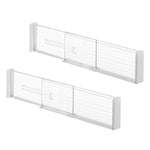 iDESIGN Plastic Deep Drawer Dividers, Clear, 2/Set (27929M2)