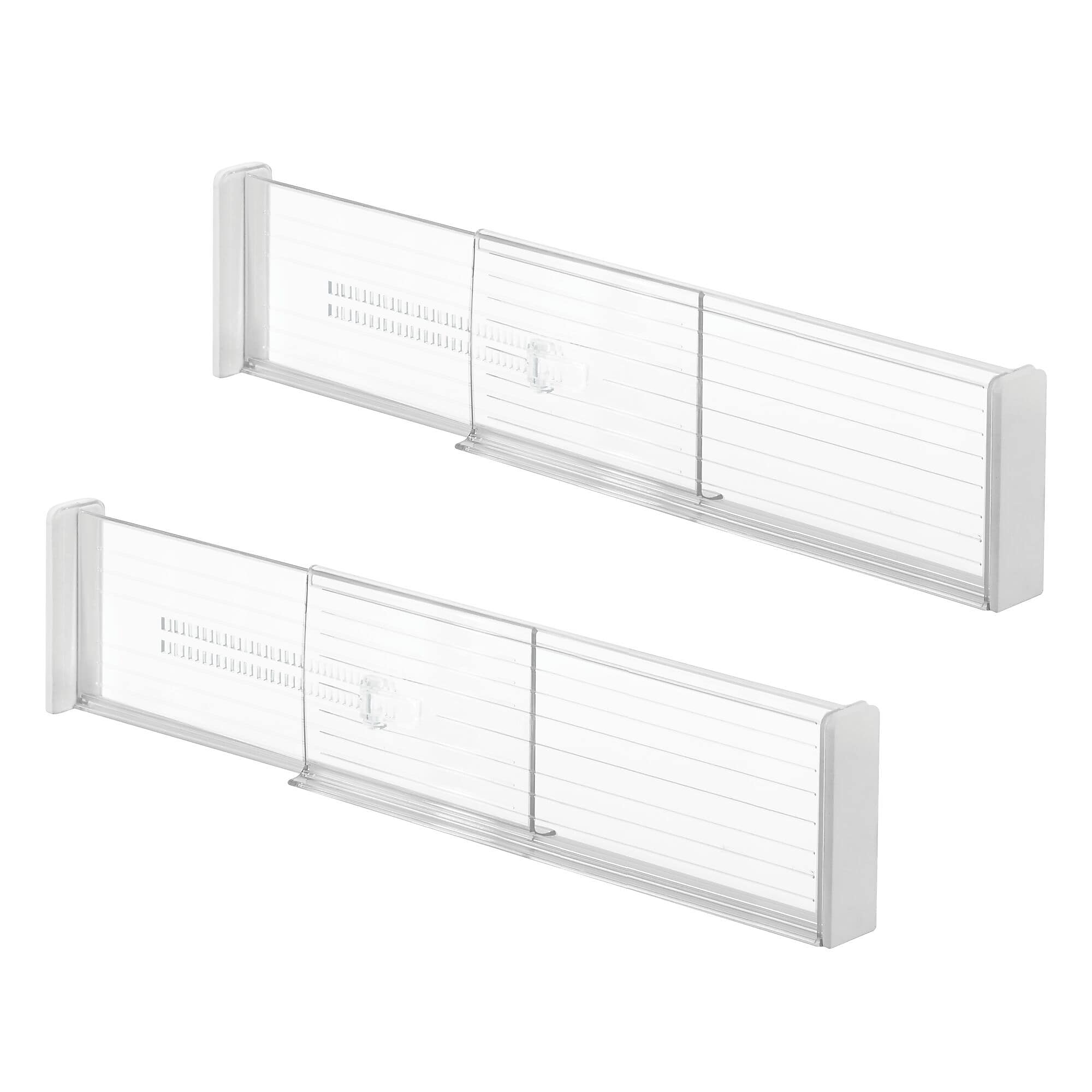 iDESIGN Plastic Deep Drawer Dividers, Clear, 2/Set (27929M2)