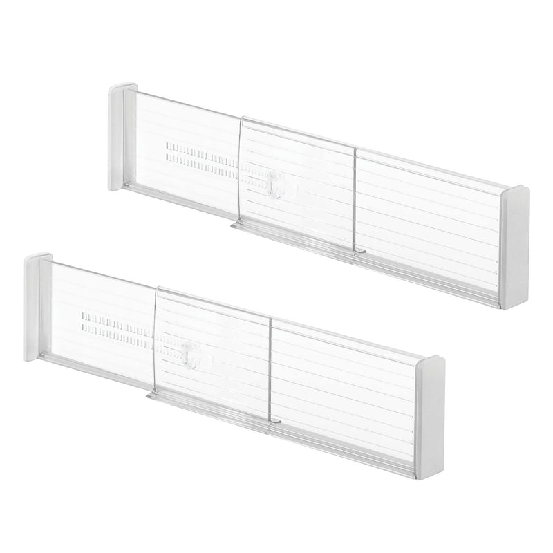 iDESIGN Plastic Deep Drawer Dividers, Clear, 2/Set (27929M2)