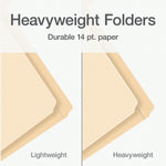 Pendaflex Heavy Duty File Folder, 1-Tab, Assorted, Legal Size, Manila, 50/Box (1007067)