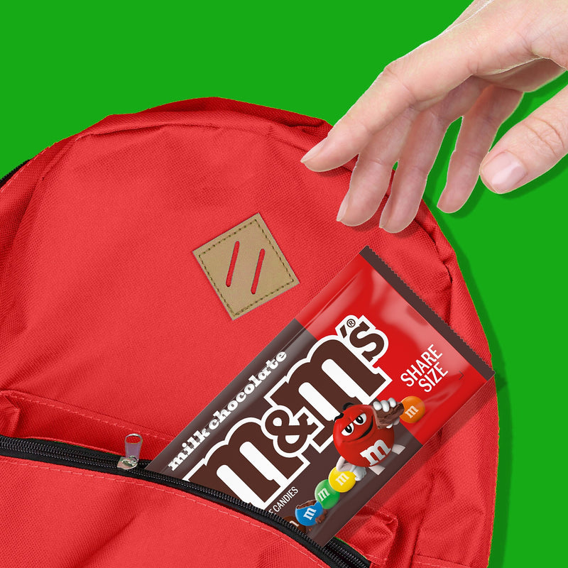 M&M's Sharing Size Milk Chocolate Candy Pieces, 75.36 oz., 24 Pouches/Box (MMM04431)
