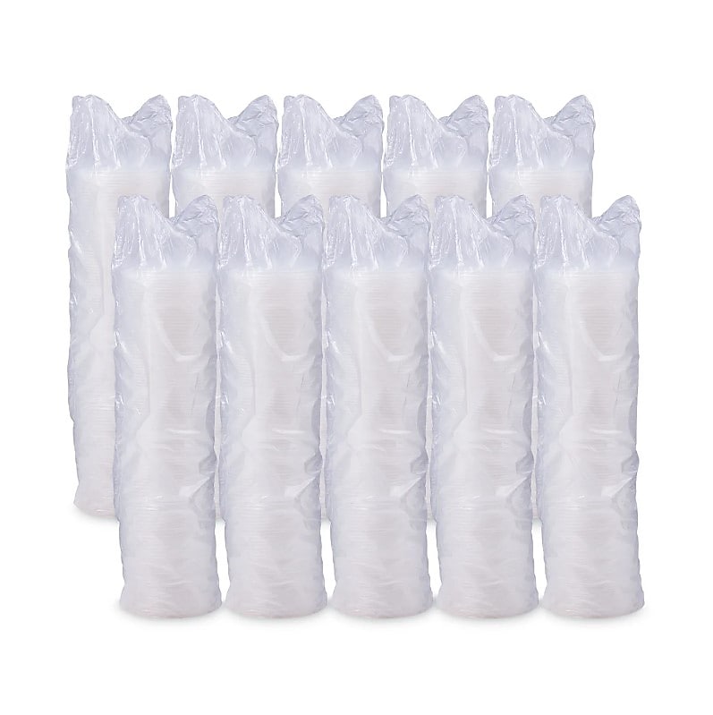 Dart Liftn'lock Lids 10-14oz Cups, Translucent, 100/Sleeve, 10 Sleeves/Carton (12FTLS)