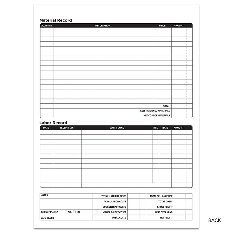 Cosco 2-Part Carbonless Job Invoice, 8.5" x 11.5", 100 Sets/Book (074036PK5)