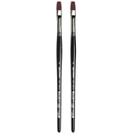 da Vinci TOP-ACRYL Oil and Acrylic Synthetic Bright Red-Brown Flat Brush, 2 Brushes/Pack (DVXVA7185K6-2)