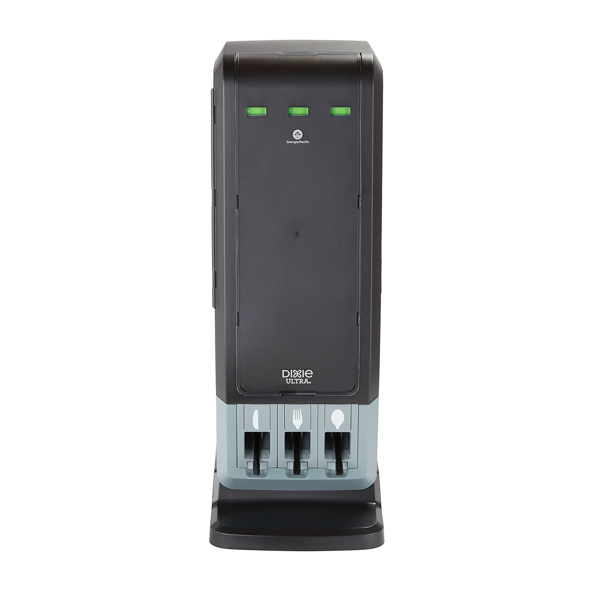 Dixie Ultra SmartStock Series-T Plastic Tri-Tower Cutlery Dispenser, Black (DUSSTDSP3)