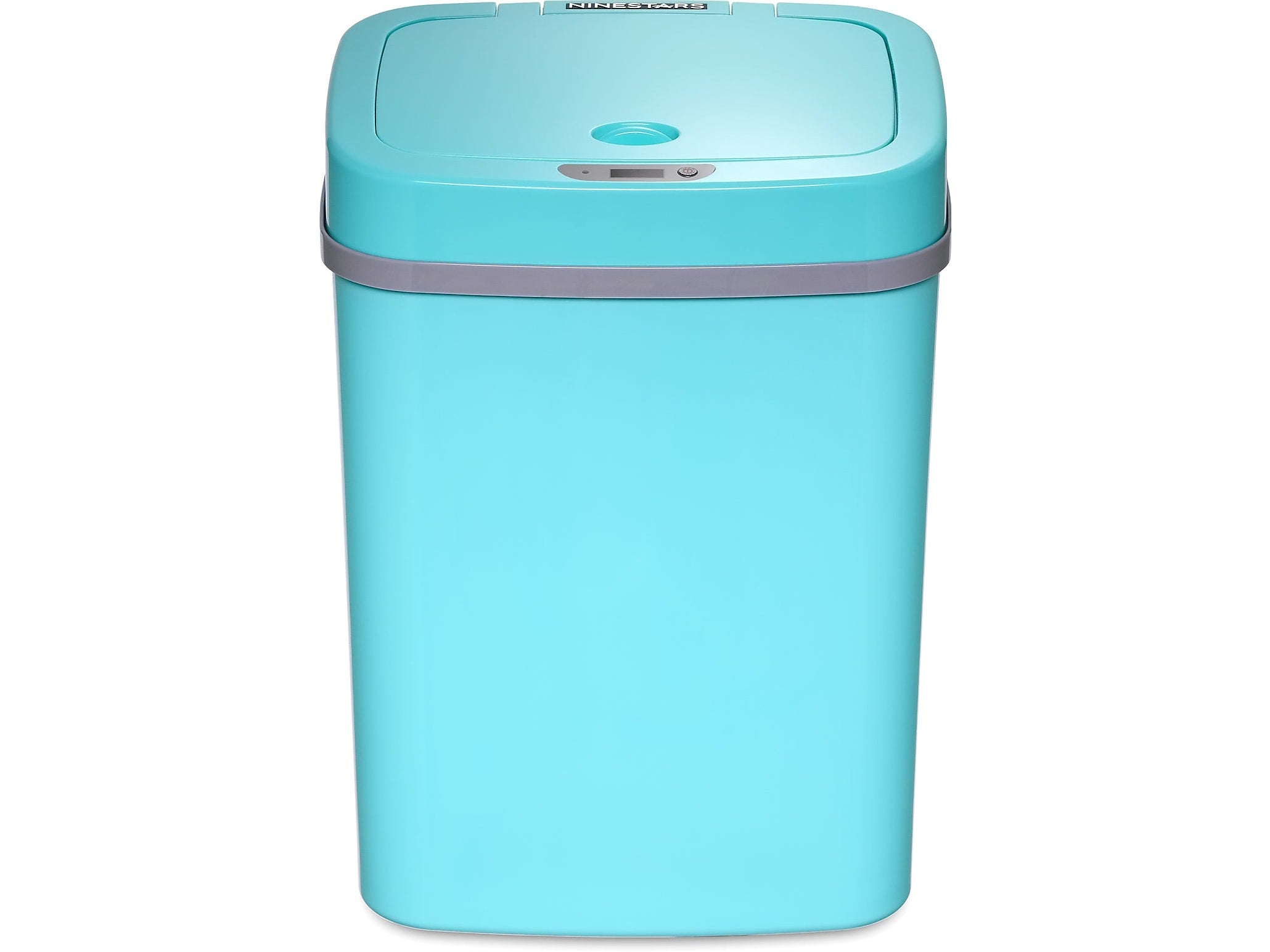 Nine Stars Plastic Sensor Trash Can, 3.2-Gallon, Teal Blue (DZT-12-5TB)