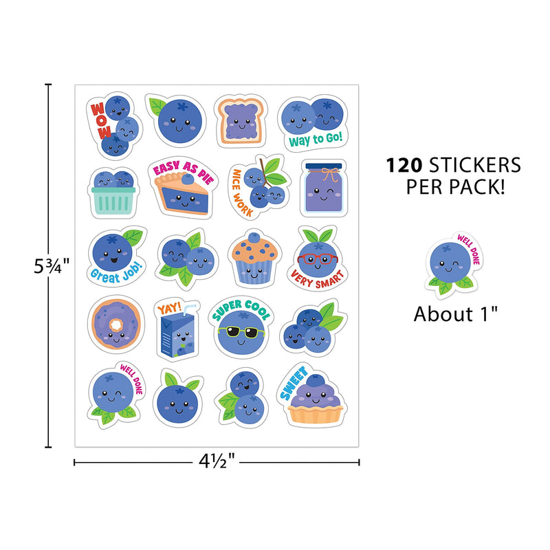 Teacher Created Resources Blueberry Smelly Stickers, Multicolored, 120/Pack, 6/Packs/Bundle (TCR9452-6)