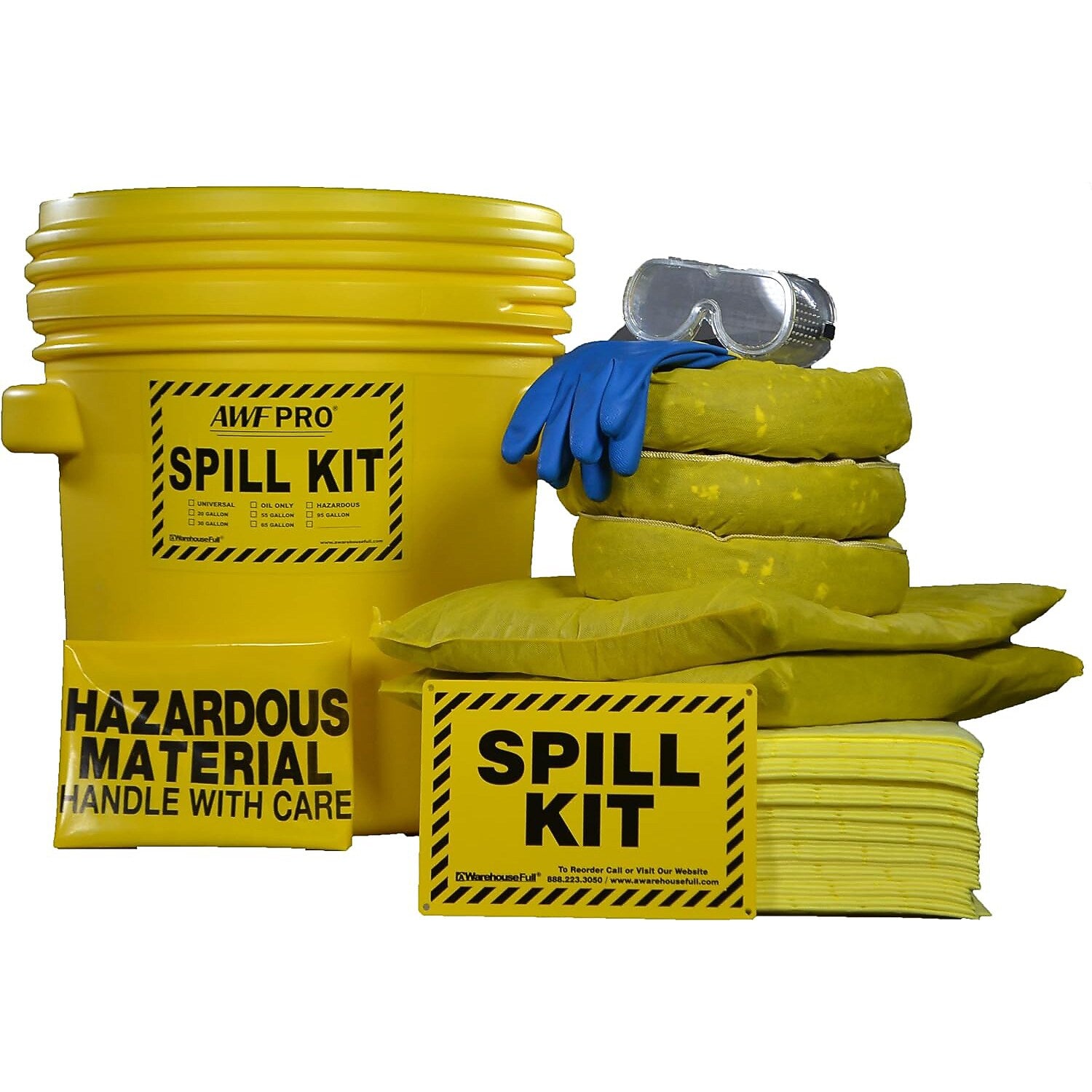 AWF Hazardous Spill Kit, 20 Gal, 54 pieces (KTSK 10214-RT)