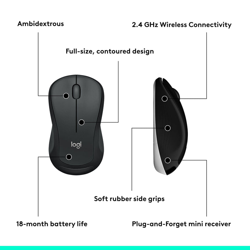 Logitech MK540 Advanced Wireless Keyboard and Mouse Combo, Black (920-008671)