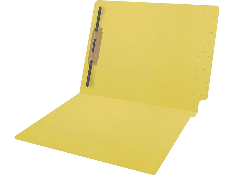 Medical Arts Press Reinforced End Tab File Folder, Straight Cut, Letter-Size, Yellow, 50/Box (S-01601-YLW)