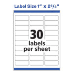 Avery Easy Peel Laser Address Labels, 1" x 2-5/8", Glossy White, 750 Labels/Pack (6526)