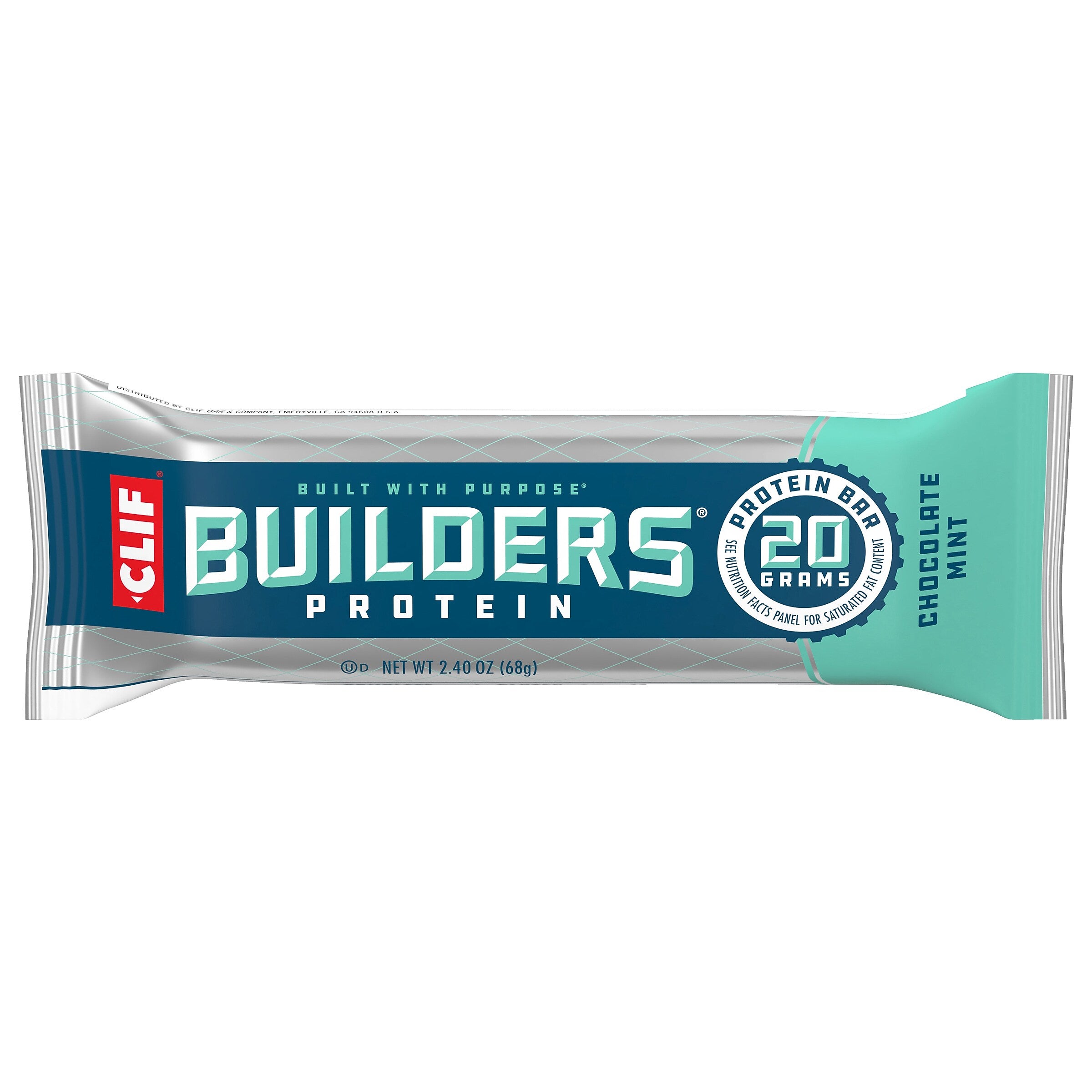 Clif Bar Builder's Chocolate Mint Protein Bar, 2.4 oz., 12 Bars/Box (CCC160044)