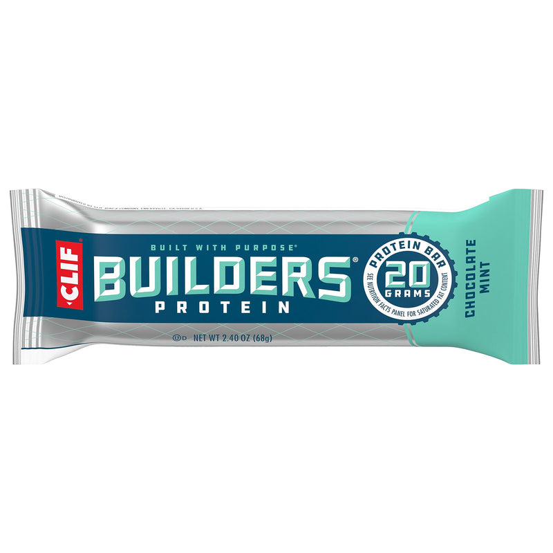 Clif Bar Builder's Chocolate Mint Protein Bar, 2.4 oz., 12 Bars/Box (CCC160044)