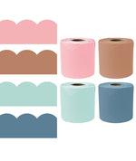 Carson Dellosa Rolled Scalloped Borders, 3" x 65', Modern Boho, 4/Pack (145414)