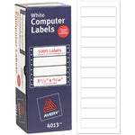 Avery Computer Labels, Dot Matrix Labels and Pin-Feed Labels, 15/16" x 3-1/2", White, 5,000 Labels/Pack (4013)