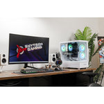 Skyetch Azure 3 Gaming Desktop Computer, NVIDIA GeForce RTX3050, AMD Ryzen 5 5500, 16GB RAM, 1TB SSD, Windows 11, White