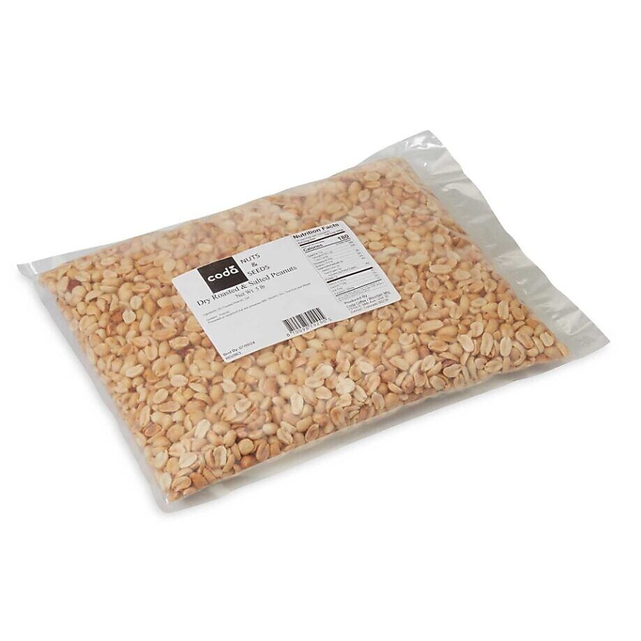 Mountain Manufacturing Dry-Roasted & Salted Peanuts, 80 oz., 4/Carton (92902)