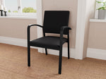 Lesro Newport Fabric Guest Chair, Open House Black/Black (NP1101.SBK-01OHBK)