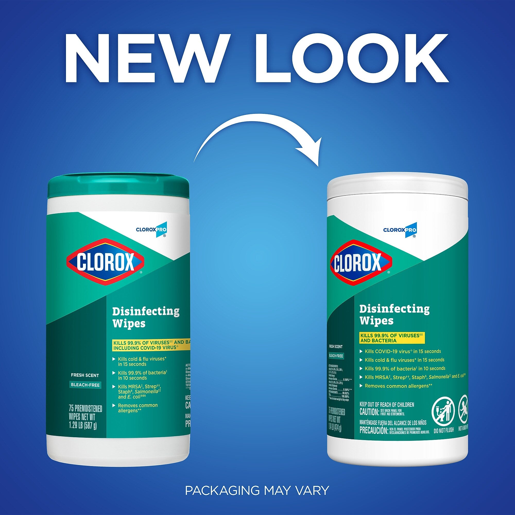 CloroxPro Disinfecting Wipes, Fresh Scent, 75 Count (15949)
