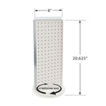 Azar Displays 20”H x 8”W Pegboard Counter Display with 16 4" Hooks, White (700508-WHT-4W16)
