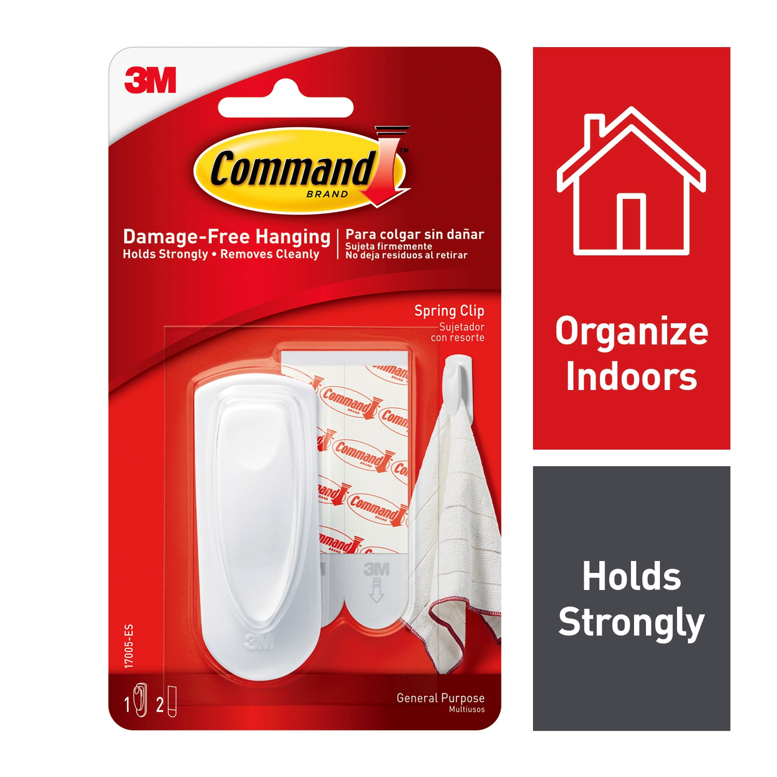 Command Jumbo Spring Clip, White (17005-ES)