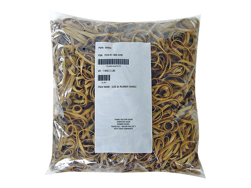 Alliance Postal Multi-Purpose #64 Rubber Bands, 3-1/2" x 1/4", 2125/Pack (2464306)