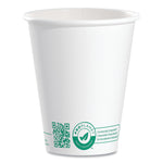 SOLO Compostable Paper Hot Cups, ProPlanet Seal, 8 oz, White/Green, 1,000/Carton