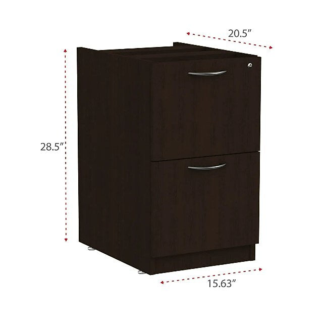 Alera Valencia File Drawer Full Pedestal, 15 5/8" x 20 1/2" x 28 1/2", Espresso
