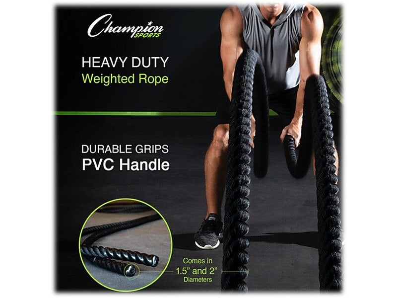 Champion Sports Rhino 40' Training Rope, Black (RPT2040)