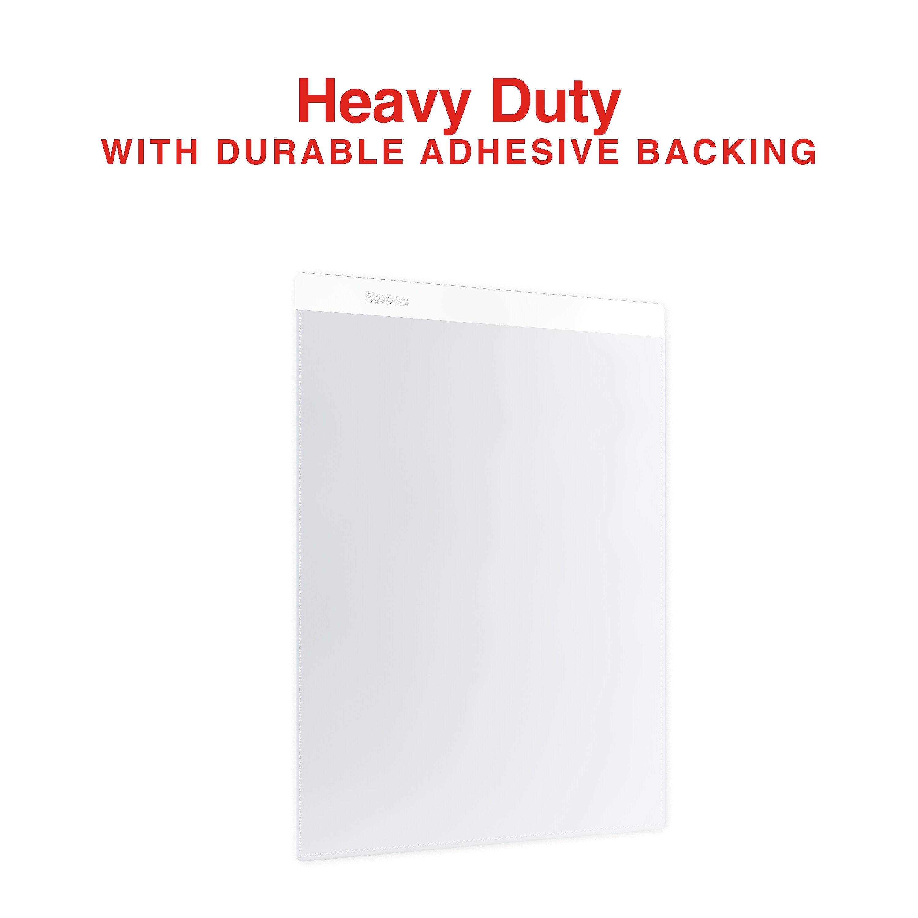 Staples Heavyweight Sealed Job Ticket Holder, 8.5" x 11", Clear, 50/Pack (ST63084)
