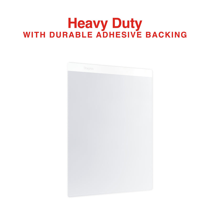 Staples Heavyweight Sealed Job Ticket Holder, 8.5" x 11", Clear, 50/Pack (ST63084)