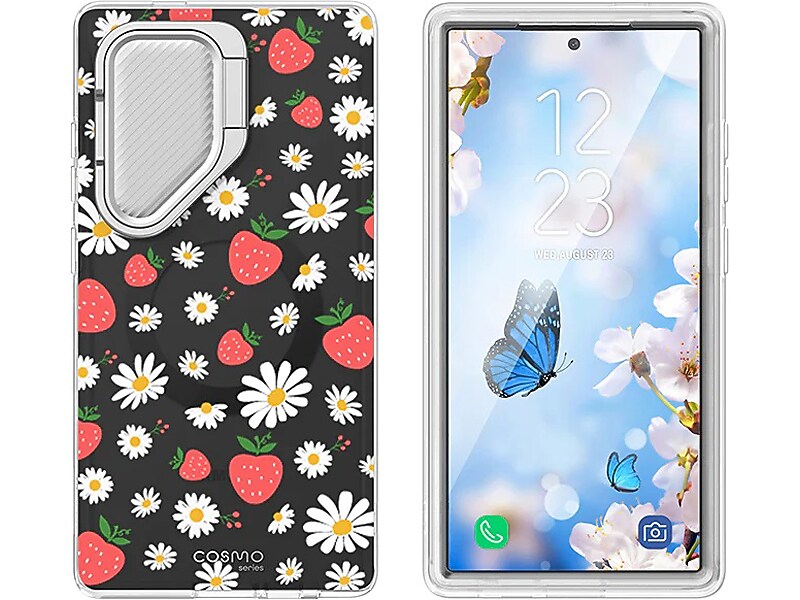 i-Blason Cosmo Colorful Strawberry MagSafe Case for Samsung Galaxy S24 Ultra, Shock-Absorbing, Multicolor