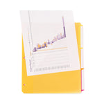 Smead™ Three-Ring Binder Poly Index Dividers with Pocket, 9.75 x 11.25, Assorted Colors, 30/Box