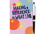 Baudville Colorific Value MAD: It's What I Do Journal with Pen, 4" x 6", Ruled, Multicolor, 5/Pack (94107P5)