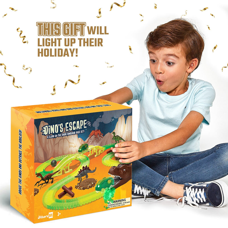 JitteryGit Dino's Escape Race Track Site Toy Set, Multicolored (000860007733048)