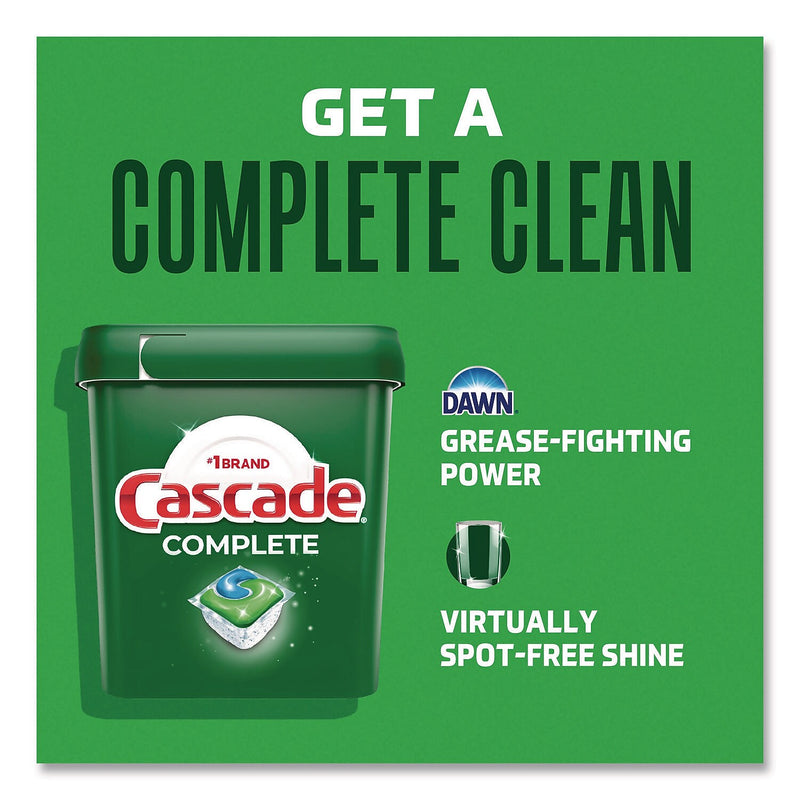 Cascade Complete ActionPacs Dishwasher Detergent, Fresh Scent, 4 Pacs/Pack, 30 Packs/Carton (80818933)