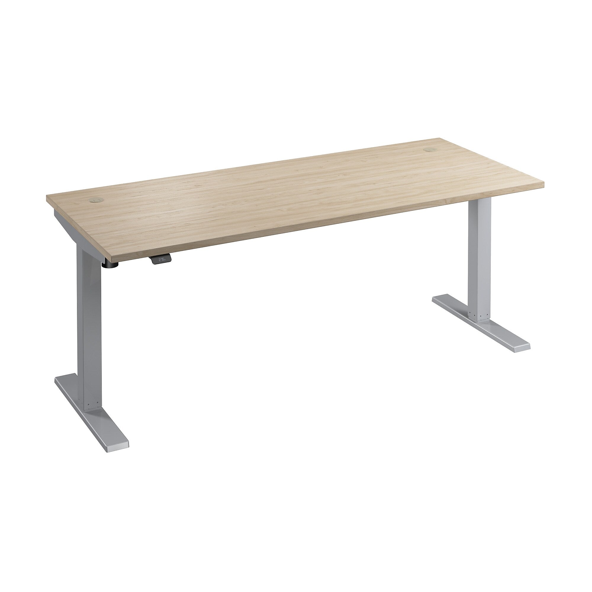 Bush Business Furniture Move 40 Series 72"W Electric Adjustable Standing Desk, Natural Elm/Cool Gray Metallic (M4S7230NESK)