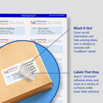 Avery Waterproof Laser Shipping Labels, 2" x 4", Matte White, 500 Labels/Box (5523)