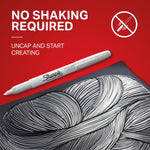 Sharpie Metallic Permanent Marker, Fine Tip, Gray/Silver, 4/Pack (39109)