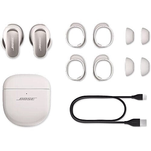 Bose QuietComfort Ultra Wireless Noise Canceling Earbuds Headphones, Bluetooth, Diamond White (882826-0070)