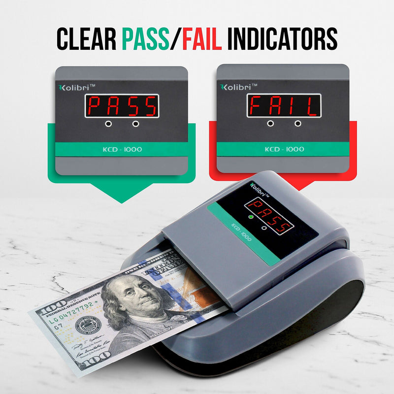 Kolibri KCD-1000 Counterfeit Detector, Gray (KCD-1000)