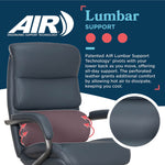 La-Z-Boy Aberdeen Ergonomic Bonded Leather Swivel Executive Chair, Dark Blue (51545-DBLU)